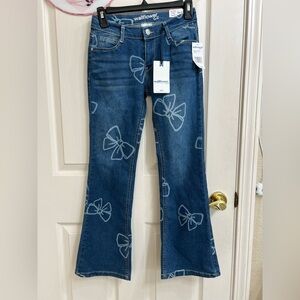 Wallflower kid’s Flare Jeans with Bow Design